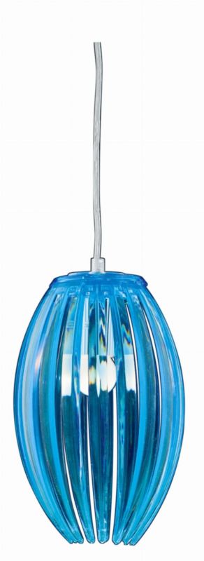 Lampa sufitowa Candellux Abuko chromowana-niebieska wym: 100 x 18 x 18 cm 1xE27 x 60W 1 szt.