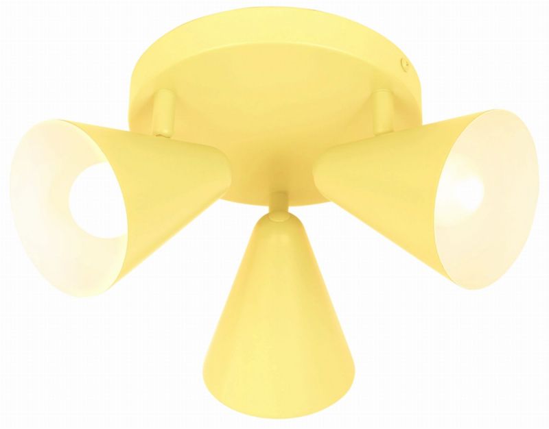Lampa sufitowa Candellux Amor żółta  3 x E14 x 40W wym: 16 x 34 x 34 cm - 1 szt.