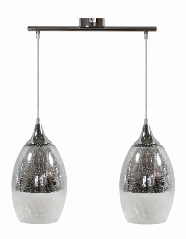 Lampa sufitowa Candellux Celia chromowana-srebrna wym: 125 x 40 x 16 cm 2xE27 x 60W 1 szt.