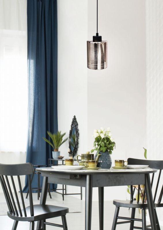Lampa sufitowa Candellux Cox czarna-chromowana wym: 125 x 12 x 12 cm 1xE27 x 60W 1 szt.