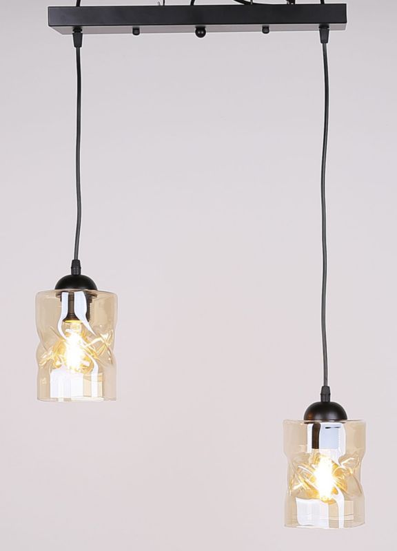 Lampa sufitowa Candellux Felis czarno-herbaciany wym: 90 x 44 x 10 cm 2xE27 x 60W 1 szt.