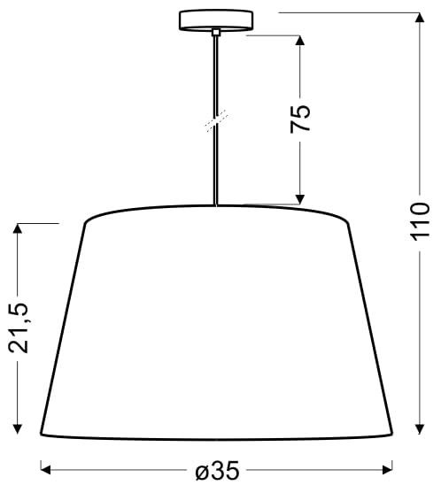 Lampa sufitowa Candellux Kaszmir chromowana-brązowa wym: 100 x 35 x 35 cm 1xE27 x 60W 1 szt.