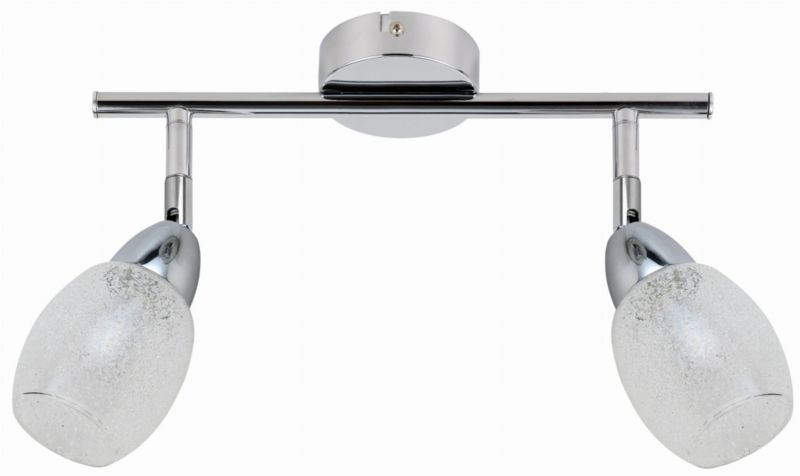 Lampa sufitowa Candellux Rico  transparentna-chromowana wym: 21 x 40 x 9 cm wbudowany LED 12W 1 szt.