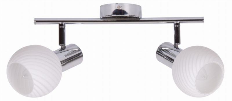 Lampa sufitowa Candellux Turno  biała chromowana wym: 20 x 43 x 14 cm 2xE14 x 40W 1 szt.