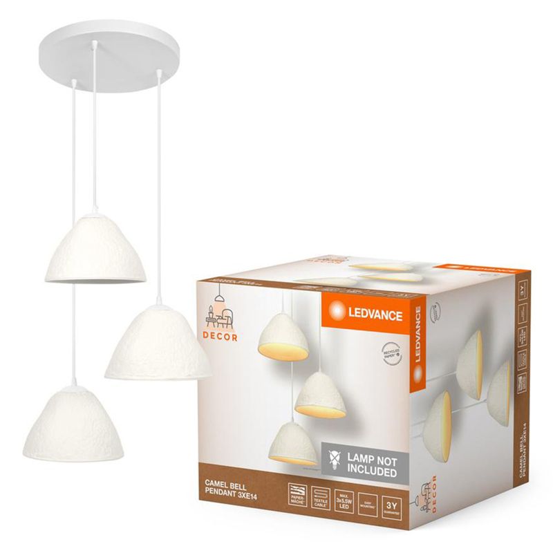 Lampa Sufitowa Decor Leedvance Wisząca Dekoracyjna E14 Biały 1szt.