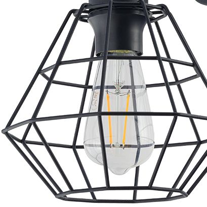 Lampa Sufitowa DIAMOND TK Lighting Czarna 3xE27 50x50 cm 1 szt.