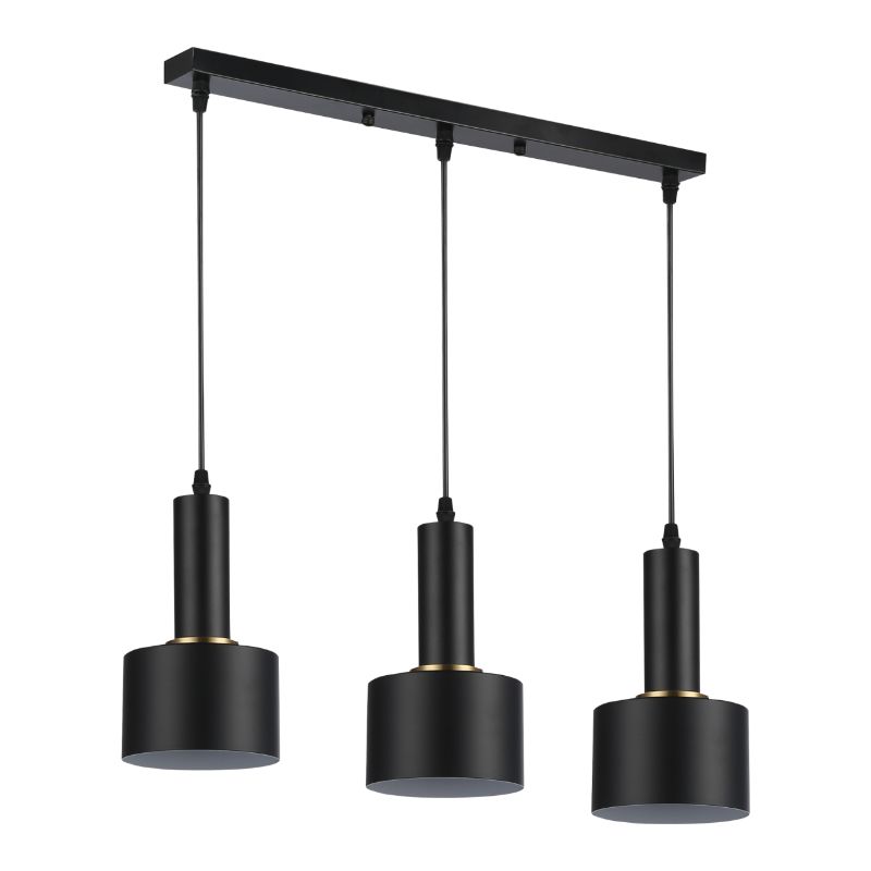 Lampa sufitowa, DPM, 3 x E27, czarna, 1szt