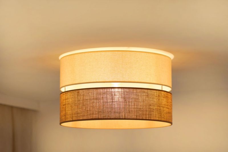 Lampa sufitowa Duolla Royal 1-punktowa E27 juta / beżowa