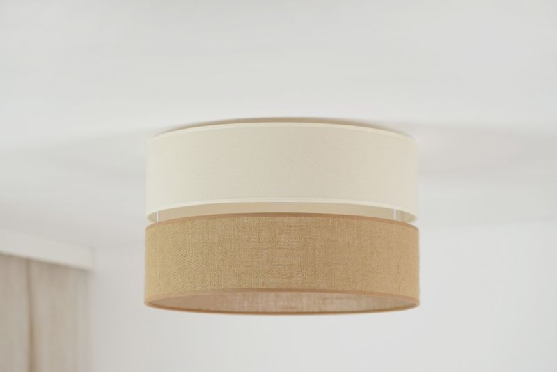 Lampa sufitowa Duolla Royal 1-punktowa E27 juta / beżowa