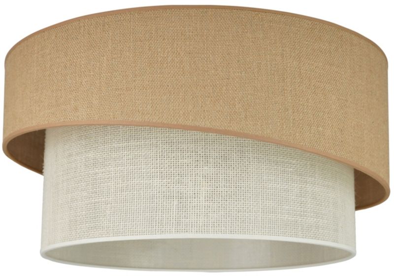 Lampa sufitowa Duolla Shine 1-punktowa E27 juta / biała juta