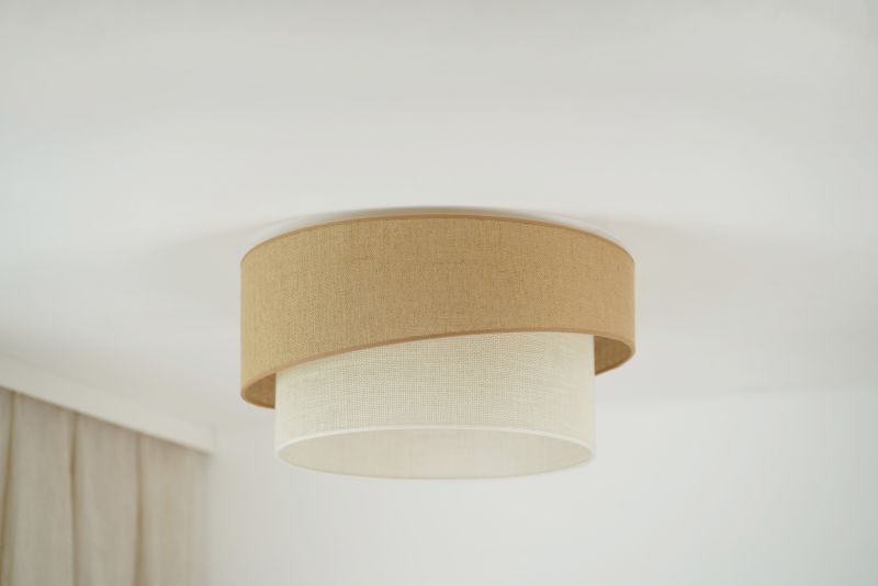 Lampa sufitowa Duolla Shine 1-punktowa E27 juta / biała juta