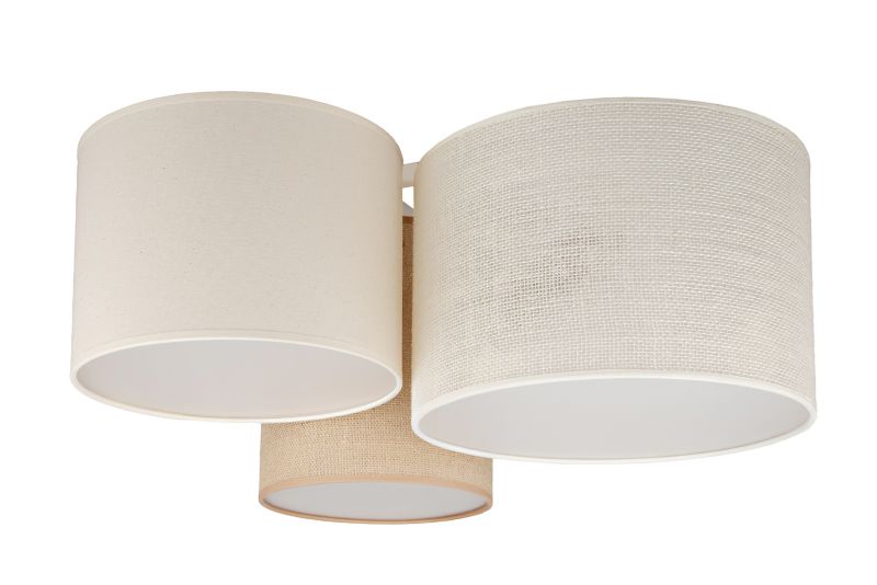 Lampa sufitowa Duolla Spider 3-punktowa E27 beżowa / juta