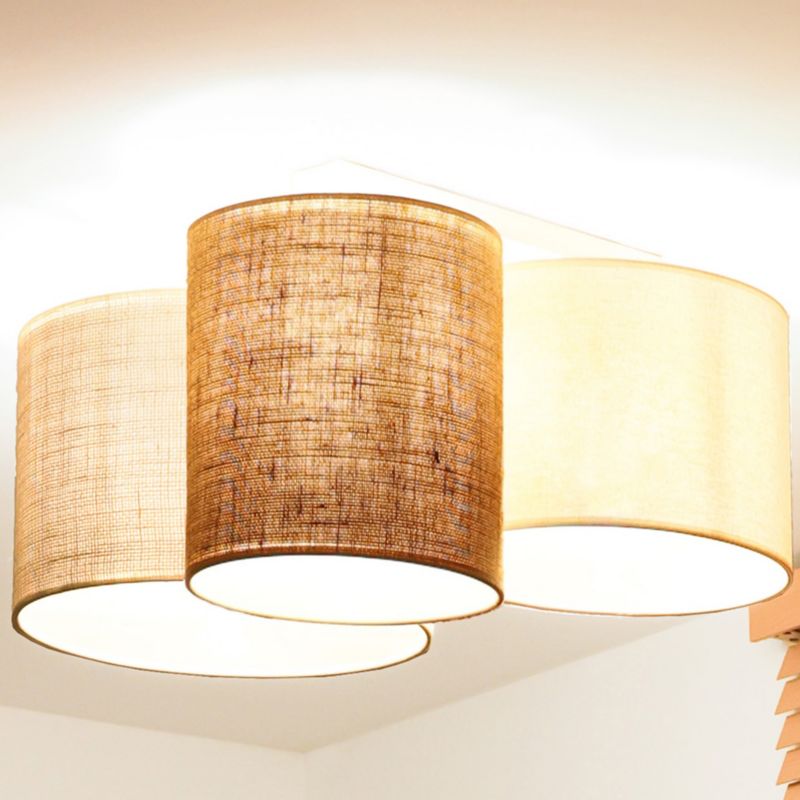Lampa sufitowa Duolla Spider 3-punktowa E27 beżowa / juta