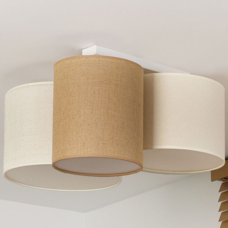 Lampa sufitowa Duolla Spider 3-punktowa E27 beżowa / juta