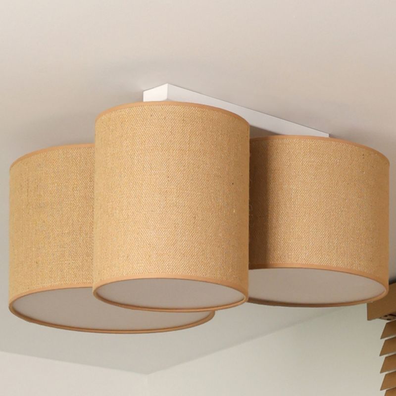 Lampa sufitowa Duolla Spider 3-punktowa E27 naturalna juta