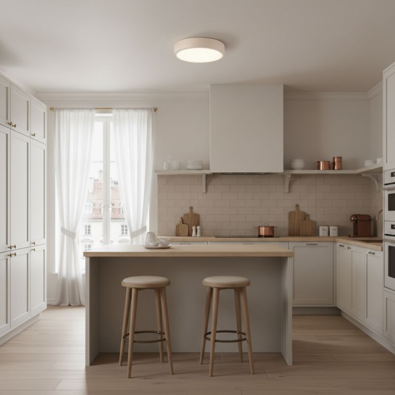 Lampa sufitowa EDYLIT okrągła drewniana LED nowoczesna skandynawska plafon 1xE27 KANTE 14-432/A9 ark 1 szt.