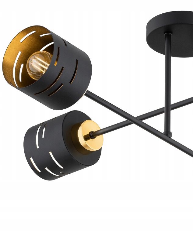 Lampa Sufitowa Elko-Lighting 6-Punktowa X Vox E27 czarny 1 szt