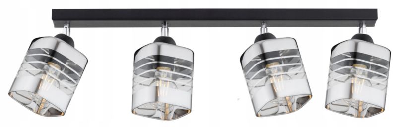 Lampa Sufitowa Elko-Lighting Linea Regulowana 4-Punktowa E27 czarny 1 szt