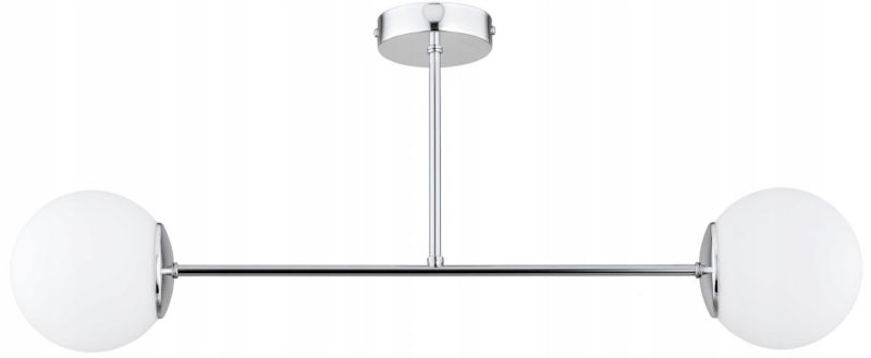 Lampa Sufitowa Elko-Lighting Milo 2-punktowa Chrom Kule Białe E27 srebrny 1 szt