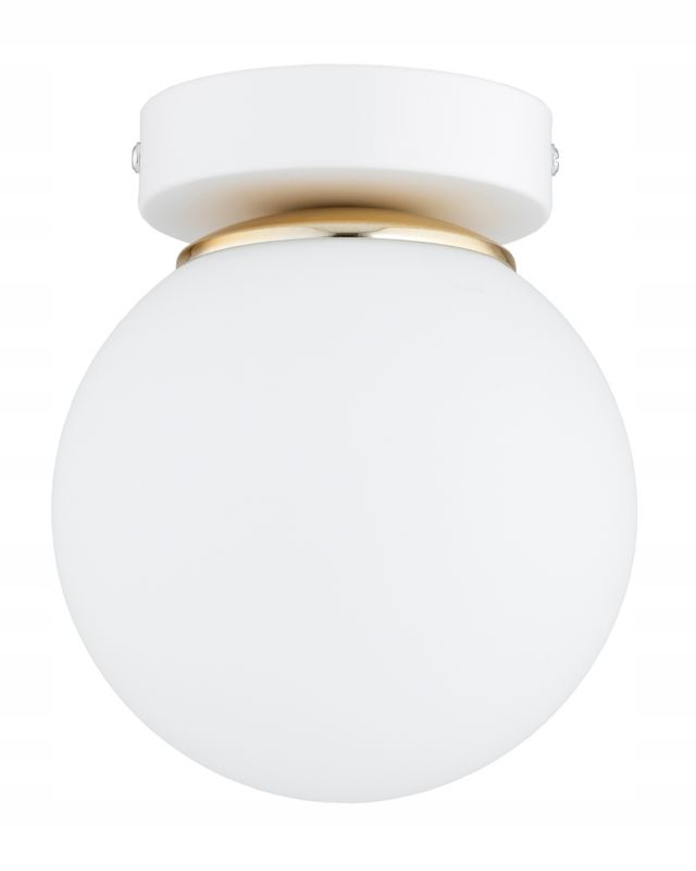 Lampa Sufitowa Elko-Lighting Milo Biała z Elementem Złota 1-Punktowa 1 szt