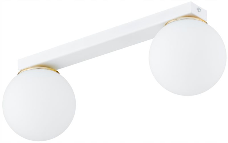 Lampa Sufitowa Elko-Lighting Milo Szyna Biała z Elementem Złota 2-Punktowa 1 szt
