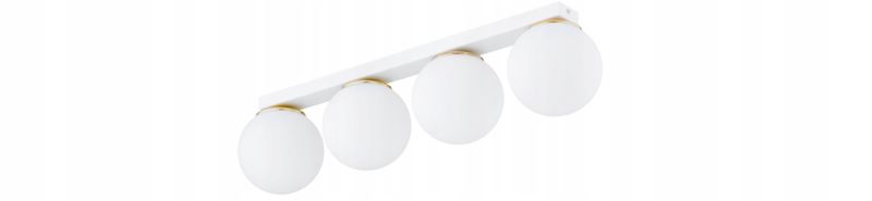 Lampa Sufitowa Elko-Lighting Milo Szyna Biała z Elementem Złota 4-Punktowa 1 szt