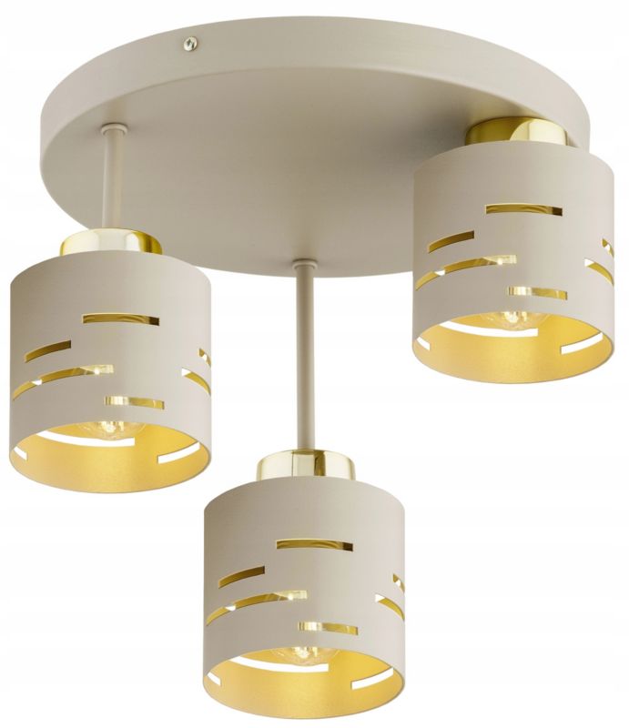 Lampa Sufitowa Elko-Lighting Plafon 3-Punktowy Vox E27 beżowy 1 szt