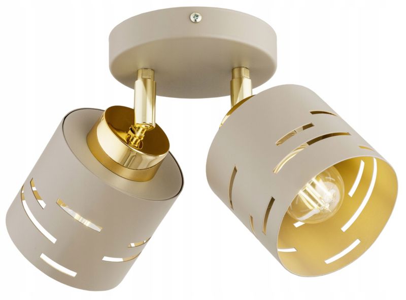 Lampa Sufitowa Elko-Lighting Plafon Regulowany 2-Punktowy Vox E27 beżowy 1 szt