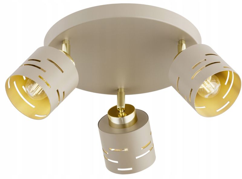 Lampa Sufitowa Elko-Lighting Plafon Regulowany 3-Punktowy Vox E27 beżowy 1 szt