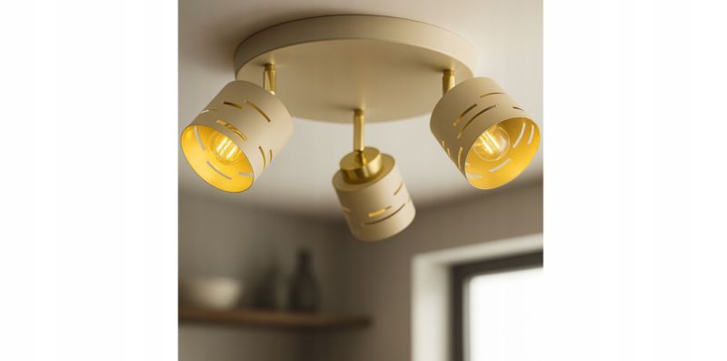 Lampa Sufitowa Elko-Lighting Plafon Regulowany 3-Punktowy Vox E27 beżowy 1 szt