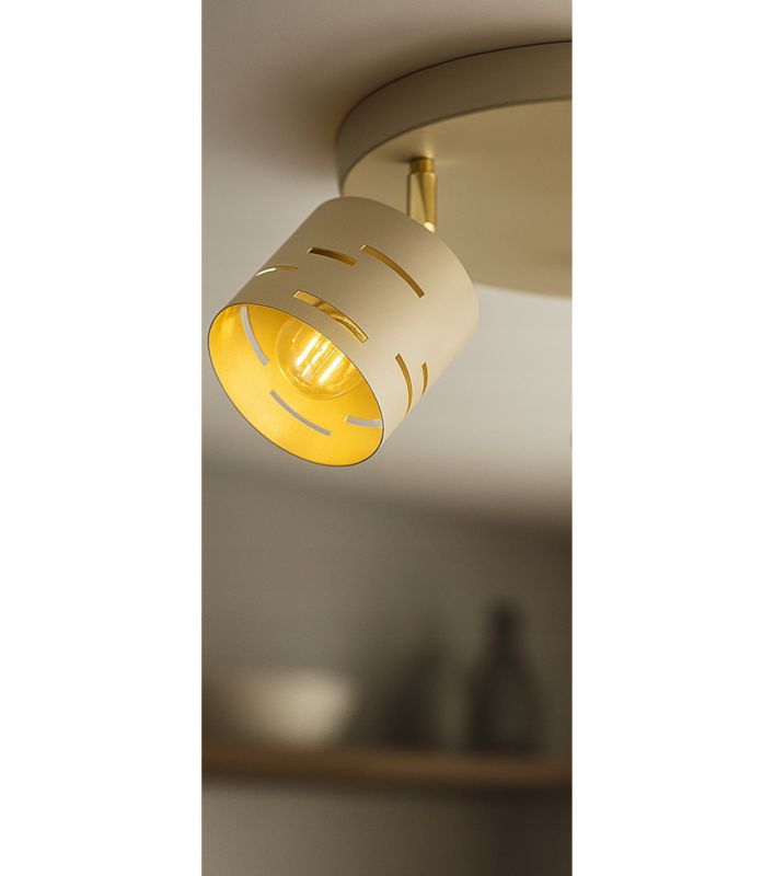 Lampa Sufitowa Elko-Lighting Plafon Regulowany 3-Punktowy Vox E27 beżowy 1 szt