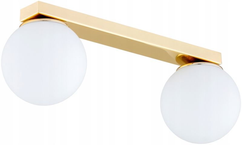 Lampa Sufitowa Elko-Lighting Szyna 2-Punktowa Złota Białe Szklane Kule Milo E27 1 szt