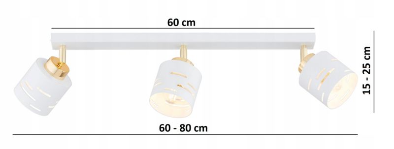 Lampa Sufitowa Elko-Lighting Szyna Regulowana 3-Punktowa Vox E27 biały 1 szt
