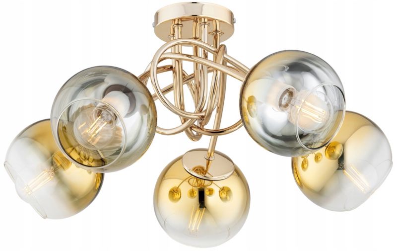 Lampa Sufitowa Elko-Lighting Żyrandol Skręt 5-Punktowy E27 Ombre 1 szt
