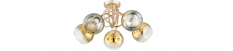 Lampa Sufitowa Elko-Lighting Żyrandol Skręt 5-Punktowy E27 Ombre 1 szt