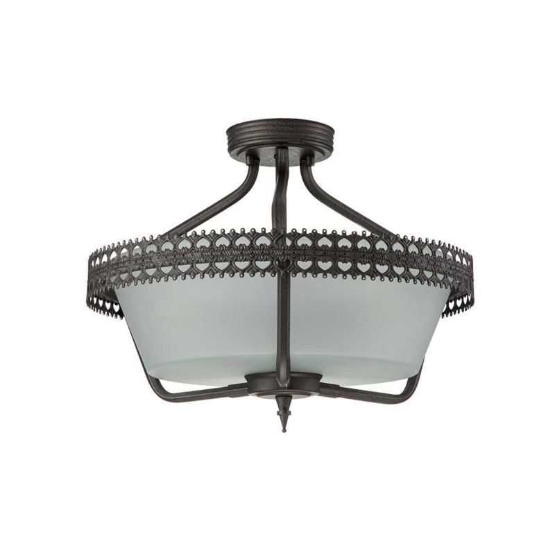 Lampa sufitowa Elstead Crown szaro-rdzawe żelazo wym: 205,4 x 43,8 x 43,8 cm 3xE27 x 60W 1 szt.