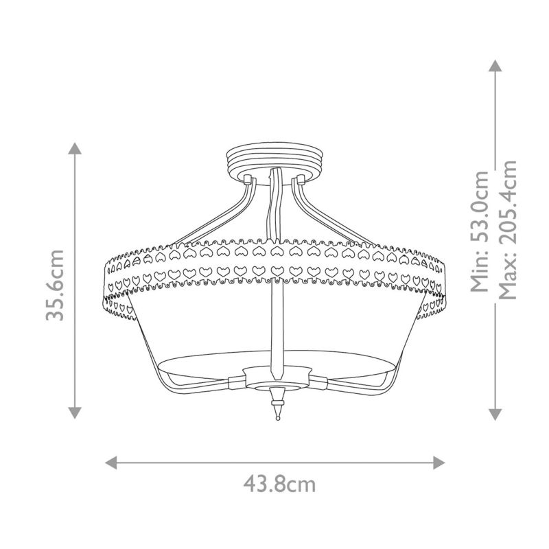 Lampa sufitowa Elstead Crown szaro-rdzawe żelazo wym: 205,4 x 43,8 x 43,8 cm 3xE27 x 60W 1 szt.