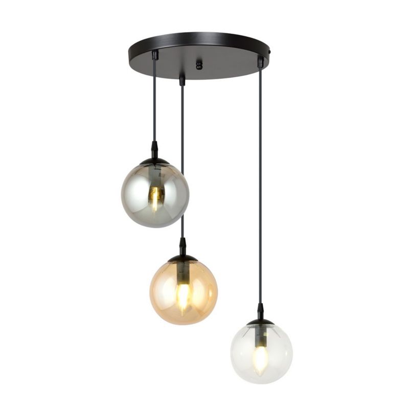 Lampa sufitowa Emibig Cosmo czarna-wielokolorowy wym: 100 x 40 x 40 cm 3xE14 x 10W 1 szt.
