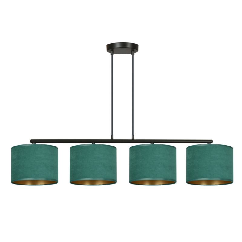 Lampa sufitowa Emibig Hilde czarno-zielona-złota wym: 100 x 97 x 20 cm 4xE27 x 15W 1 szt.