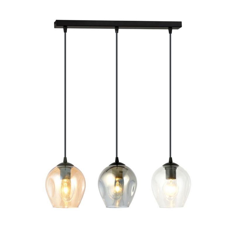 Lampa sufitowa Emibig Istar czarna-wielokolorowy wym: 100 x 70 x 14 cm 3xE27 x 15W 1 szt.