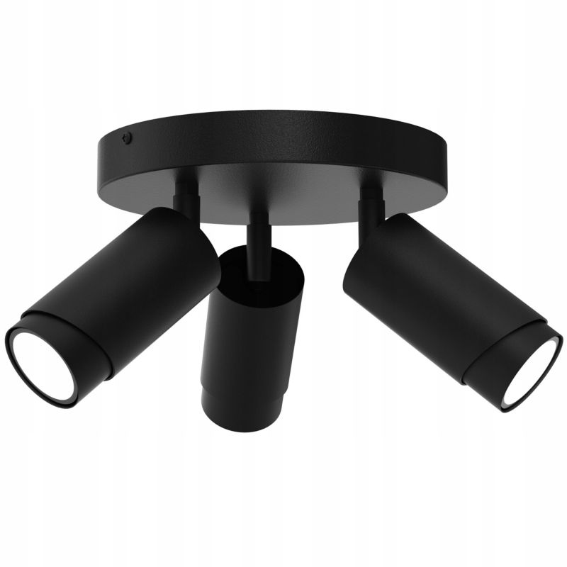 Lampa sufitowa Ewilight plafon regulowane 3x Gu10 czarny 1szt