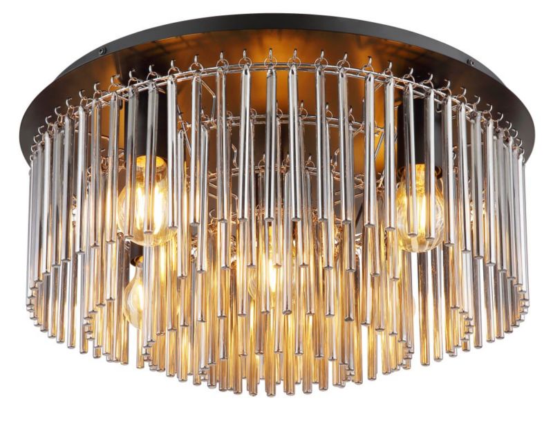 Lampa sufitowa Globo Lighting Gorley 5x40W, E14, czarny mat/przydymiony, IP20 1 szt.