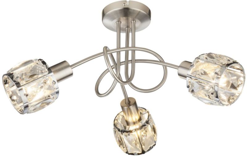 Lampa sufitowa Globo Lighting Kris chromowana 3x40W, IP20, E14, średnica 38cm - 1 szt.