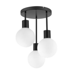 Lampa sufitowa GoodHome Lognes 3-punktowa E14 czarny mat