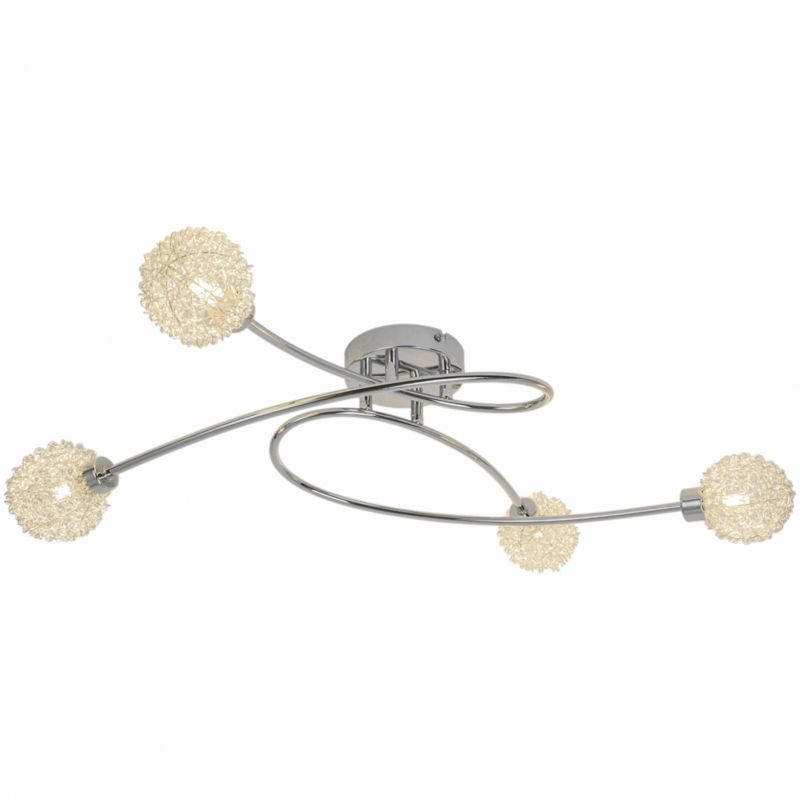 Lampa sufitowa GoodHome Phaidros 4-punktowa G9 chrom