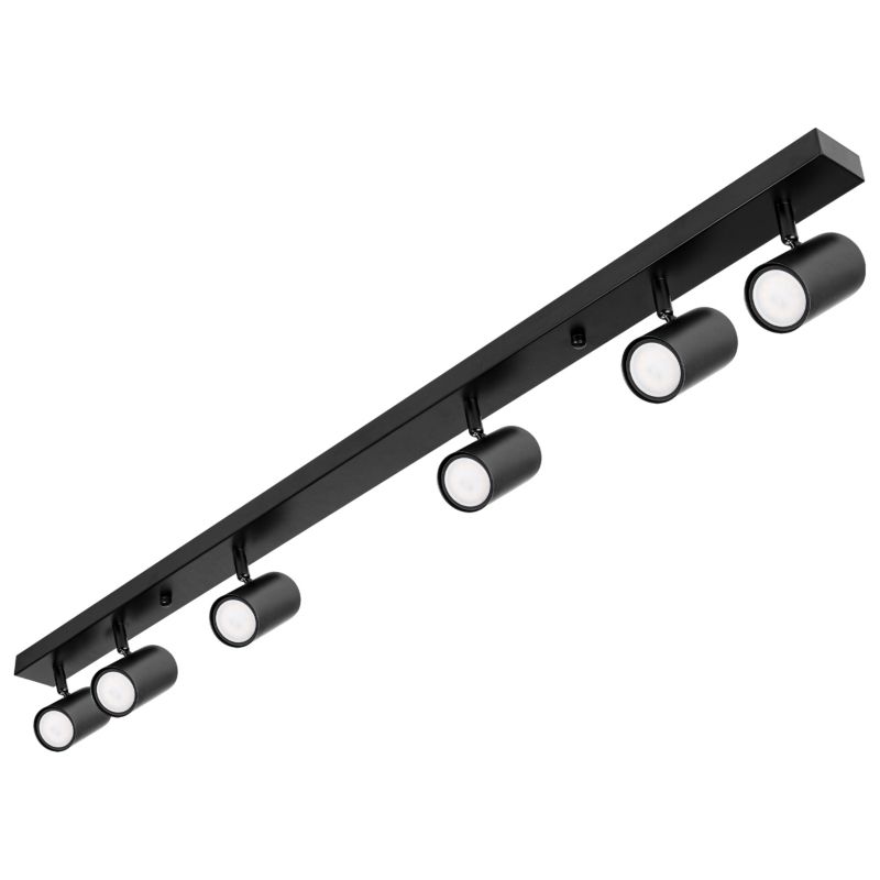 Lampa sufitowa halogenowa MasterLED Richi 6x GU10 LED 125cm ruchoma wisząca listwa czarna 1 szt.