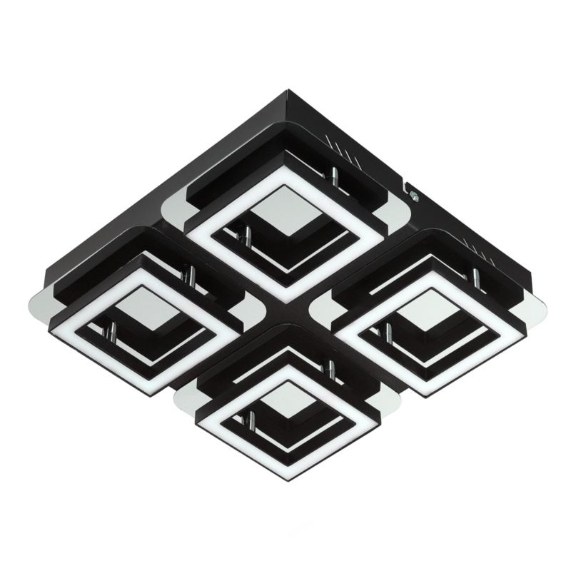 Lampa sufitowa HOROZ oprawa sufitowa natynkowa 4x5W, 1200lm, 4000K, IP20, chrom, LIKYA-4   1 szt.
