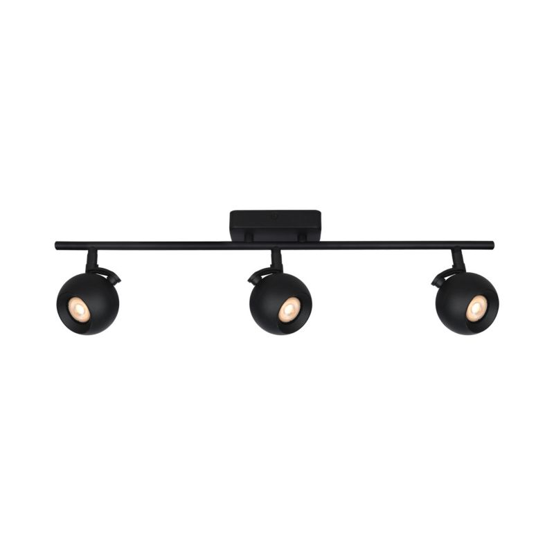 Lampa sufitowa Italux Lafin czarny piaskowany Listwa z lampami 3 x GU10 x 10W wym: 17,5 x 58 x 9 cm - 1 szt.