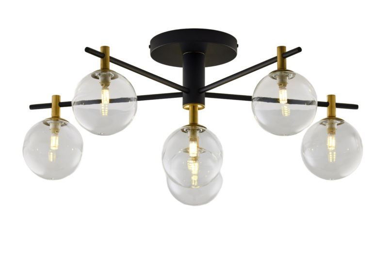 Lampa sufitowa  Jupiter FIGARO czarno-złota 6xG9x8W IP20 - 1 szt