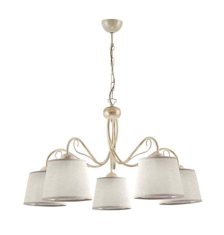 Lampa sufitowa Jupiter KAMELIA ecru 5xE27x40W IP20 wym:80x80x80cm - 1 szt.